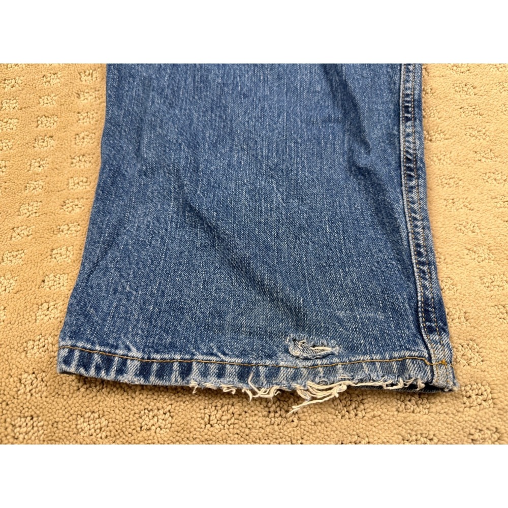 Women's BDG Urban Outfitters Barrel Distressed Size 31W (30x32) Blue Jeans #1381 - Picture 13 of 16